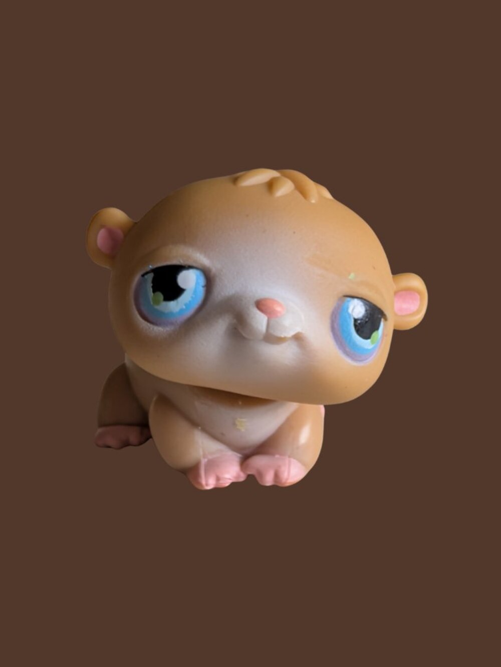 Littlest Pet Shop G2 Hamster #45 Brown Blue Eyes